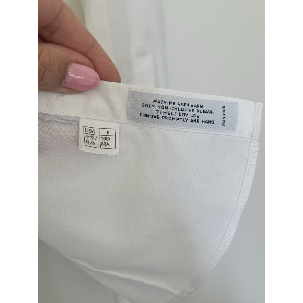Brooks Brothers Fitted Non-Iron Stretch Supima® Cotton Dress Shirt Women's Sz 6 - Picture 5 of 5